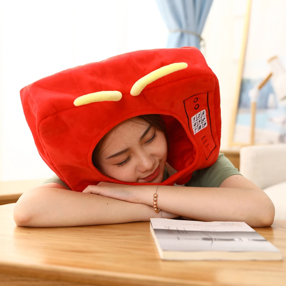 

Head Cover Novelty Costume Funny Party Hat for Kids Red Carnival Headdress Cosplay Prop Ideal Festivals Masquerade