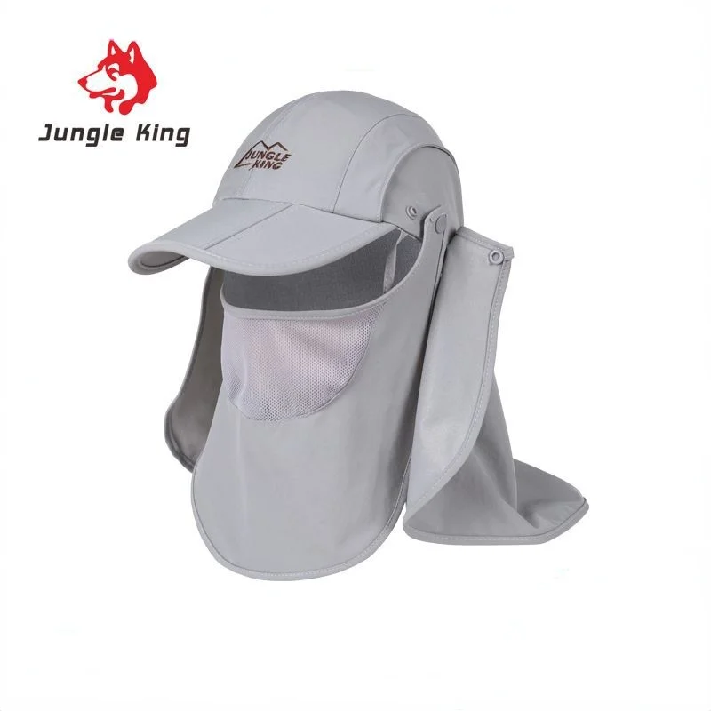 JUNGLE KING MZ45 New Unisex Fishing Hat Sun Visor Cap Hat Outdoor Sun Protection with Removable Ear Neck Flap Cover for Hiking