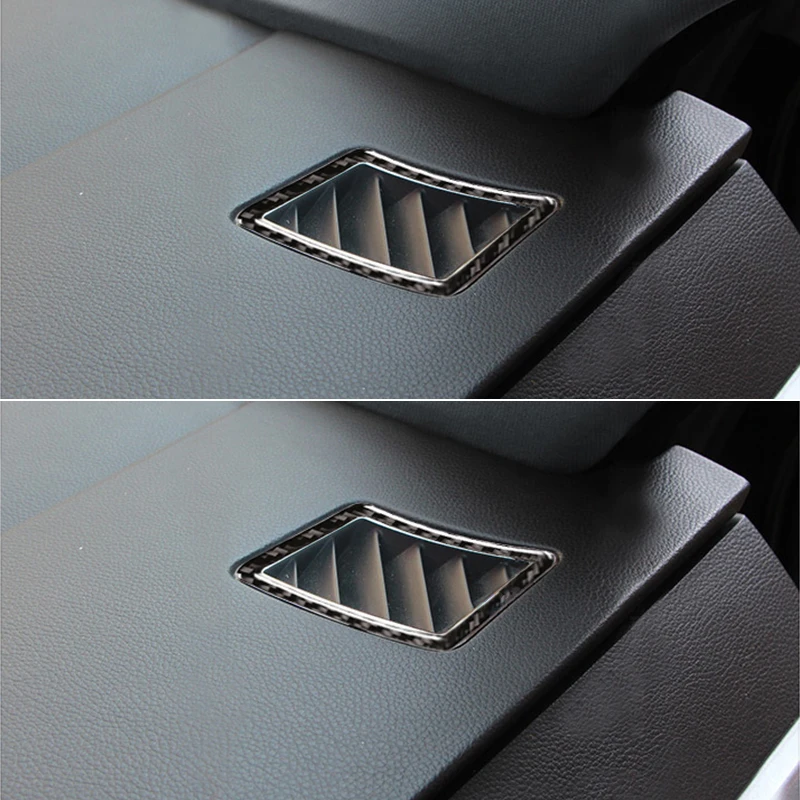 

For BMW 5 Series E60 E61 2004 2005 2006 - 2010 Carbon Fiber Car Interior Dashboard Side Air Condition Air Vent Outlet Cover Trim