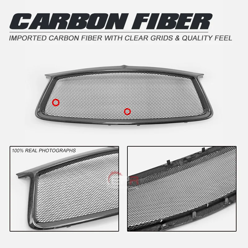 SAAR, совместимая с Infiniti Q60 CV37, модификация решетки из углеродного волокна, замена OE, оригинальный стиль, передняя маска для лица