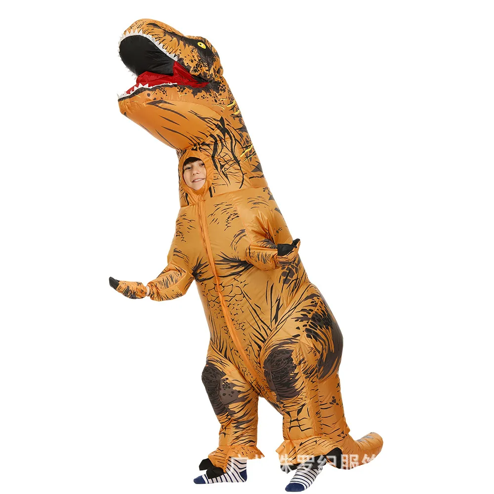 Costume Gonflable de Dinosaure T-Rex, Costumes de Barrage Cosplay, Mascotte de Dessin Animé, pour ixd'Halloween, pour Adulte et Enfant, 2023