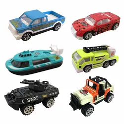 シミュレーション1:64ミニ合金カモフラージュミリタリーカー、消防車、警察車、スポーツ車、おもちゃモデル、デスクトップ装飾、男の子ギフト