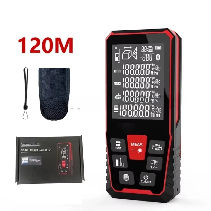 أداة قياس محمولة أداة قياس المسافة بالليزر أداة بناء جهاز تحديد المدى بالليزر 120 متر