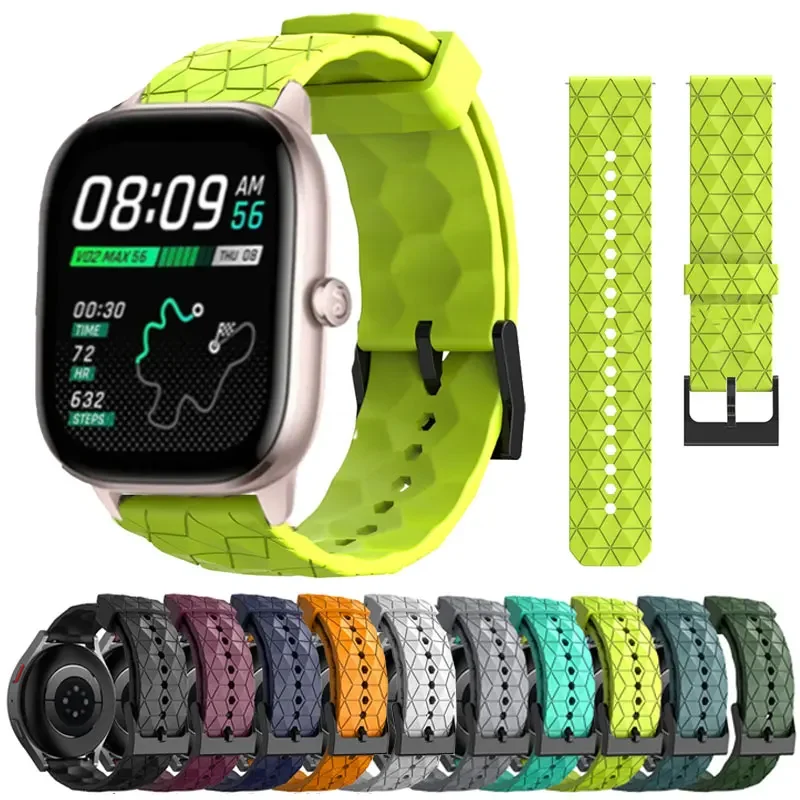 Football Pattern Band For Amazfit GTS 2 4 Mini/GTS 3/GTS 2/GTS 2e /Bip S-U lite 20mm 22mm Strap For Amazfit GTR 3 Pro/GTR 2 3 4