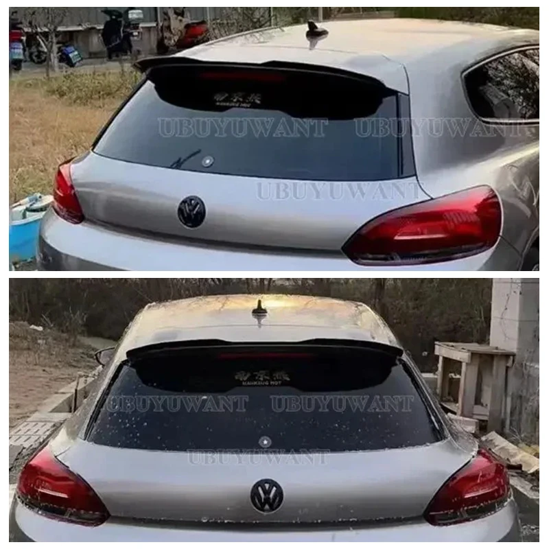 Maxton Style Trunk Tail Wing Lip Trim For Volkswagen Scirocco (Only For R/R-Line) GTS 2009- 2019 ABS BLACK Car Rear Roof Spoiler