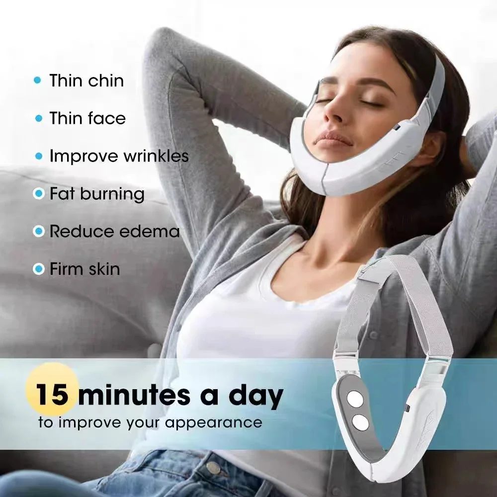 

Ems Micro-Current Face Slimming Instrument Tighten Double Chin Face Slimming Facial Beauty Instrument