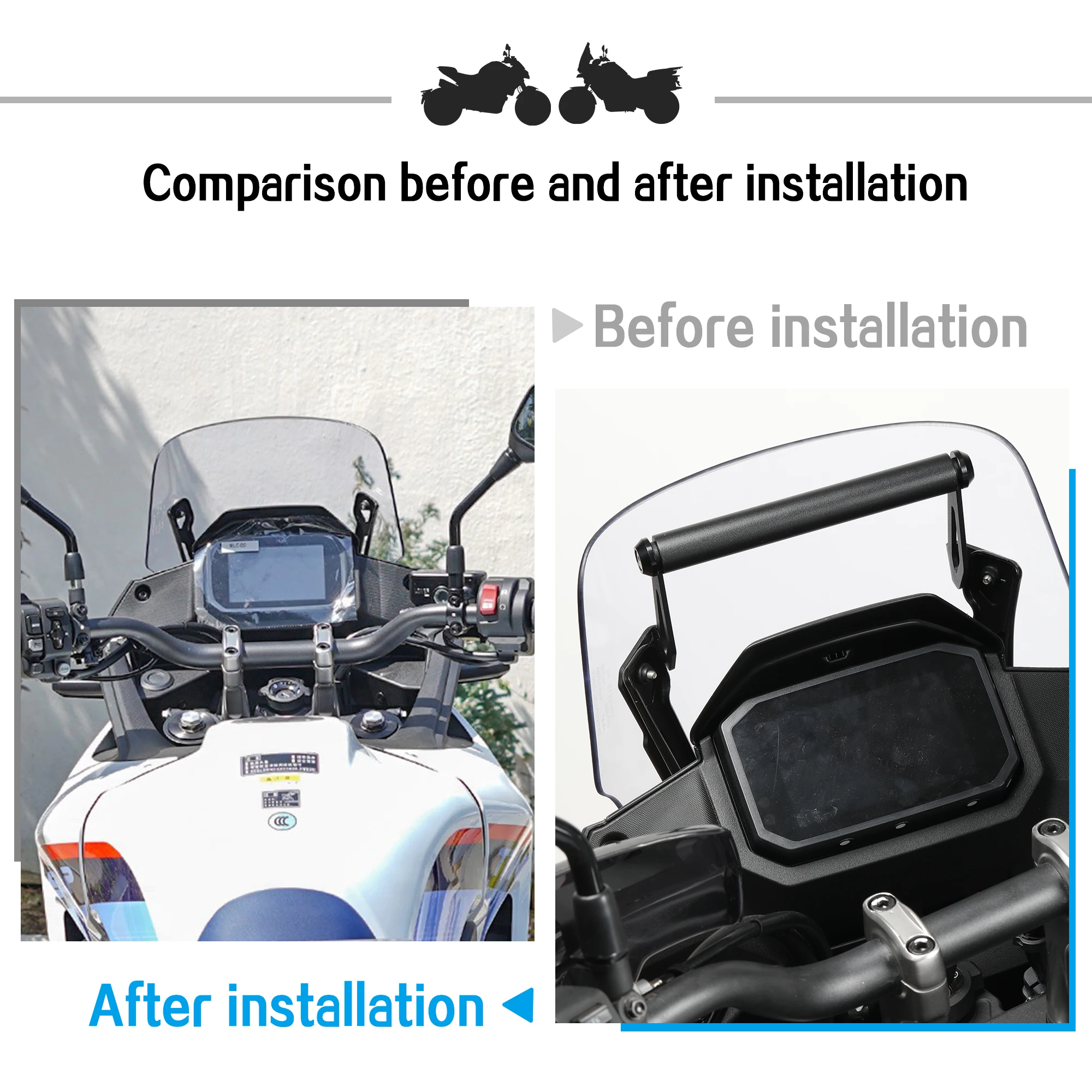 For Honda 750 TRANSALP XL750 2023 2024 Motorcycle xl750v Accessories Phone Holder Stand GPS Navigation Plate Bracket