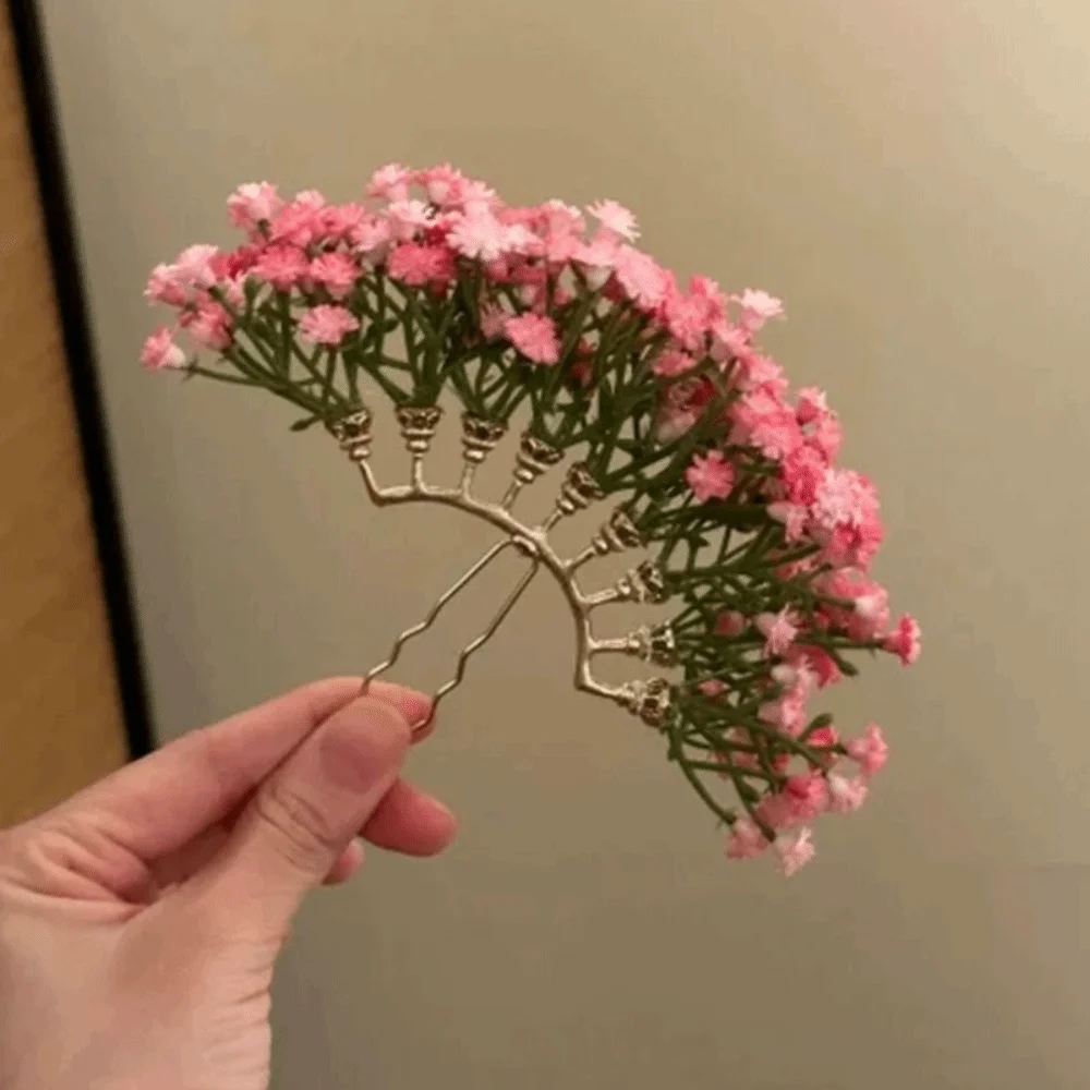 الحلو السماء المرصعة بالنجوم زهرة Hiar عصا الجنية البوهيمي التايلاندية دبوس الشعر شوكة الشعر محاكاة زهرة النمط الصيني الجانب كليب الإناث #1