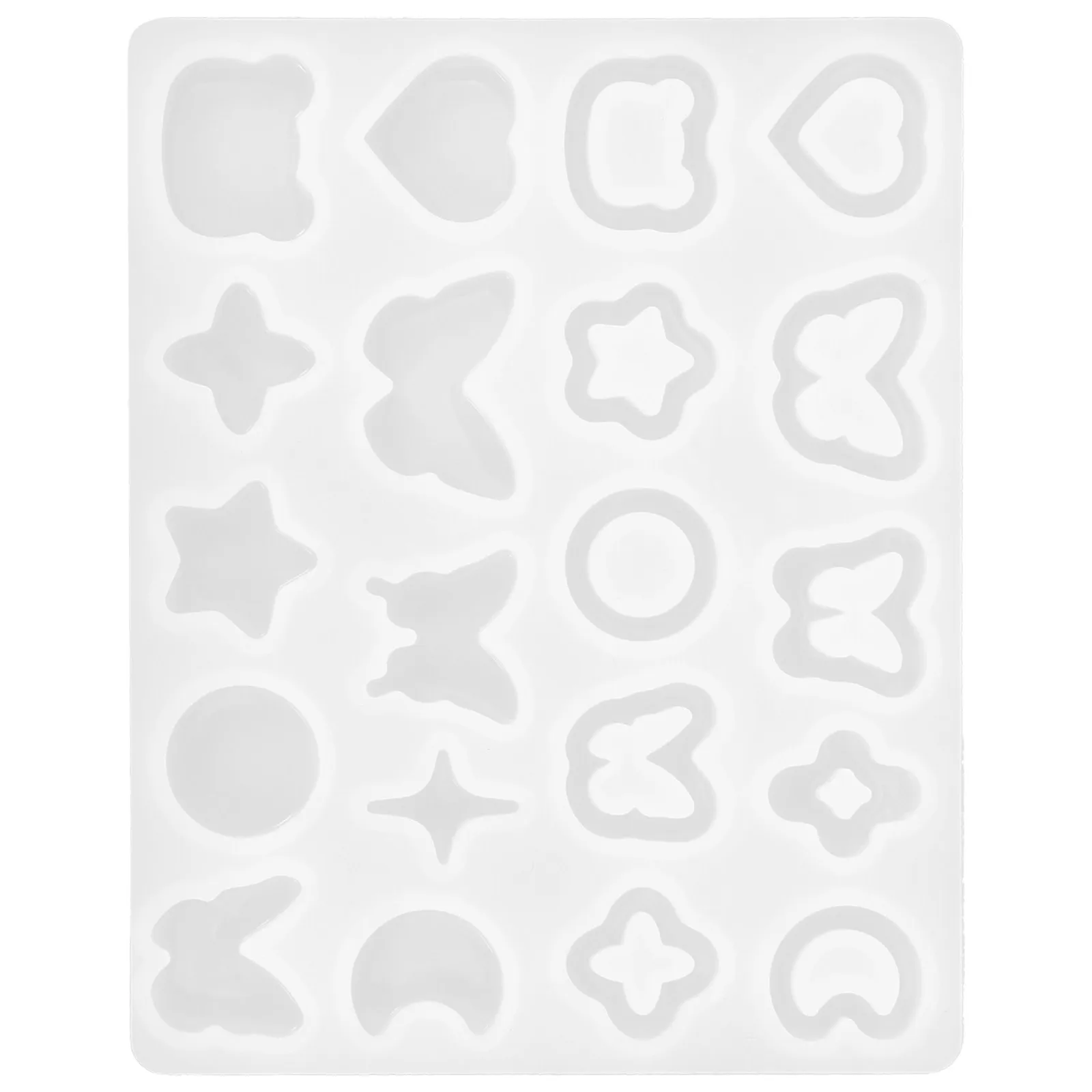 

Jewelry Resin Molds Silicone Heart Butterfly Moon Shapes for DIY Pendant Necklace Earring Keychain Charms Uv Epoxy Resin