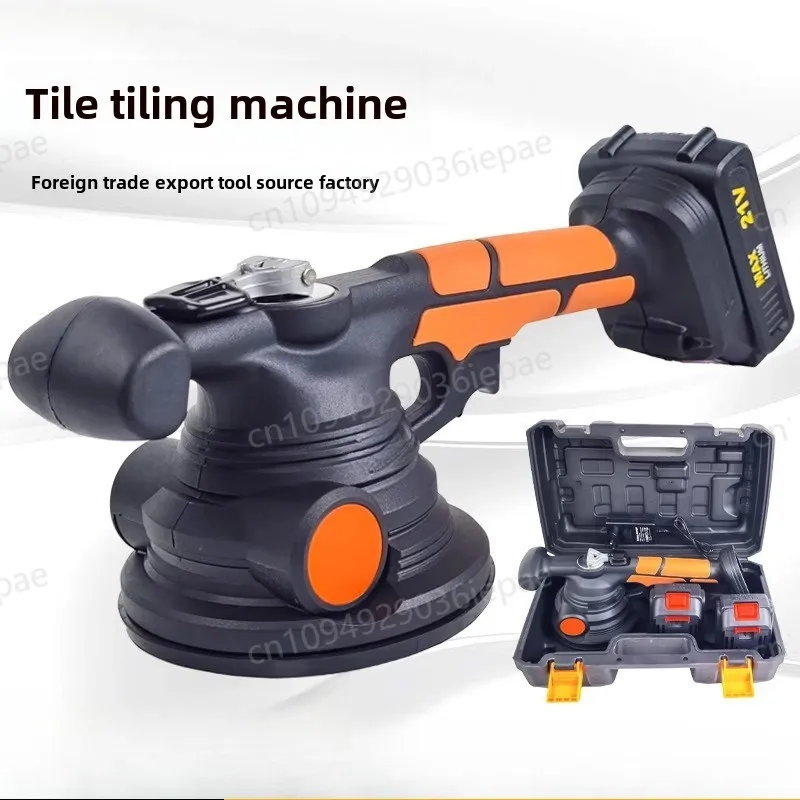 Small 21V Lithium Electric Strong Ceramic Tile Rubber Suction Cup+vibrator 2-in-1 Laying Tool