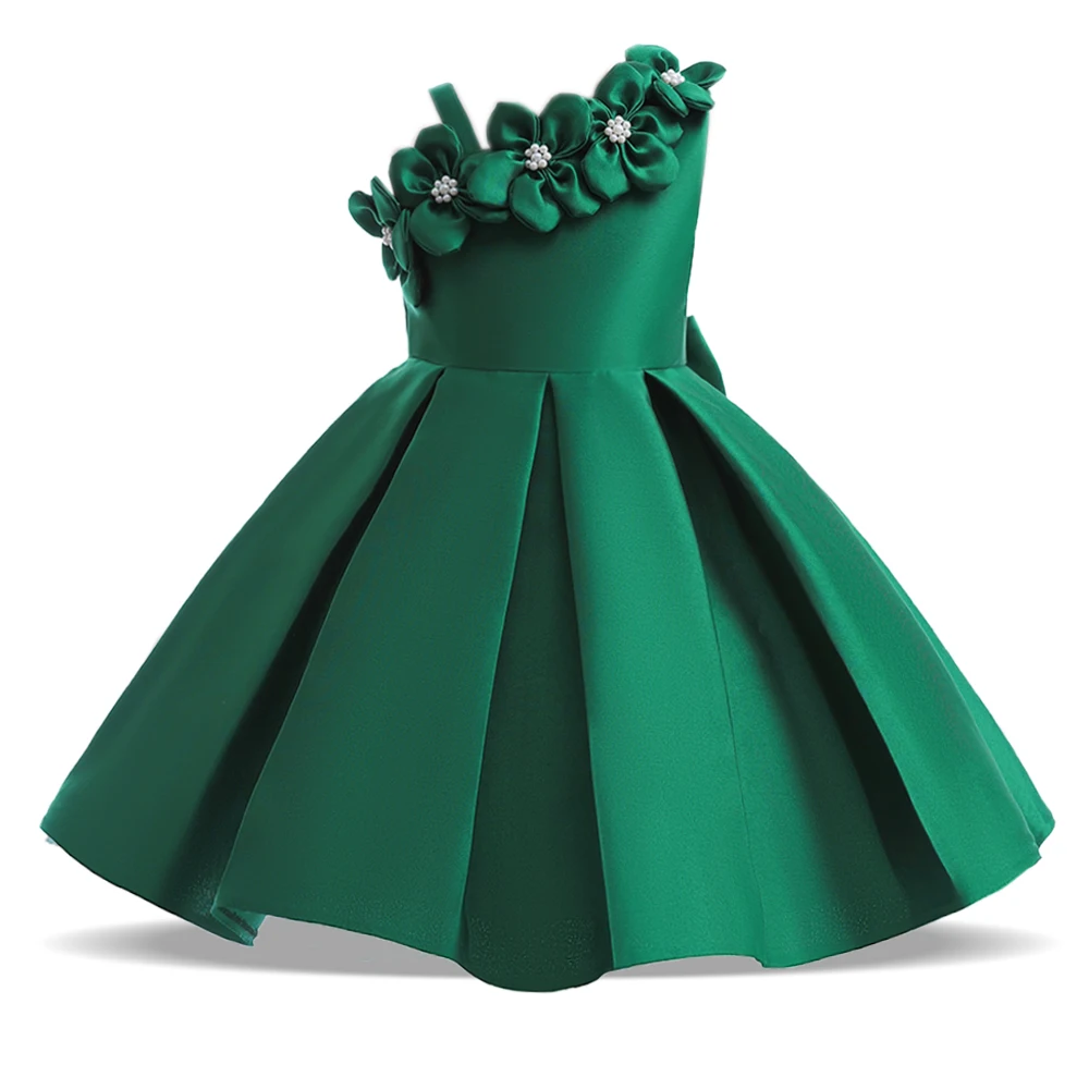 Sommer Blumen party Mädchen Kleid elegante Bogen Geburtstag Weihnachten Prinzessin Kinder Kleid für Mädchen Hochzeit Brautjungfer Ballkleid Vestido