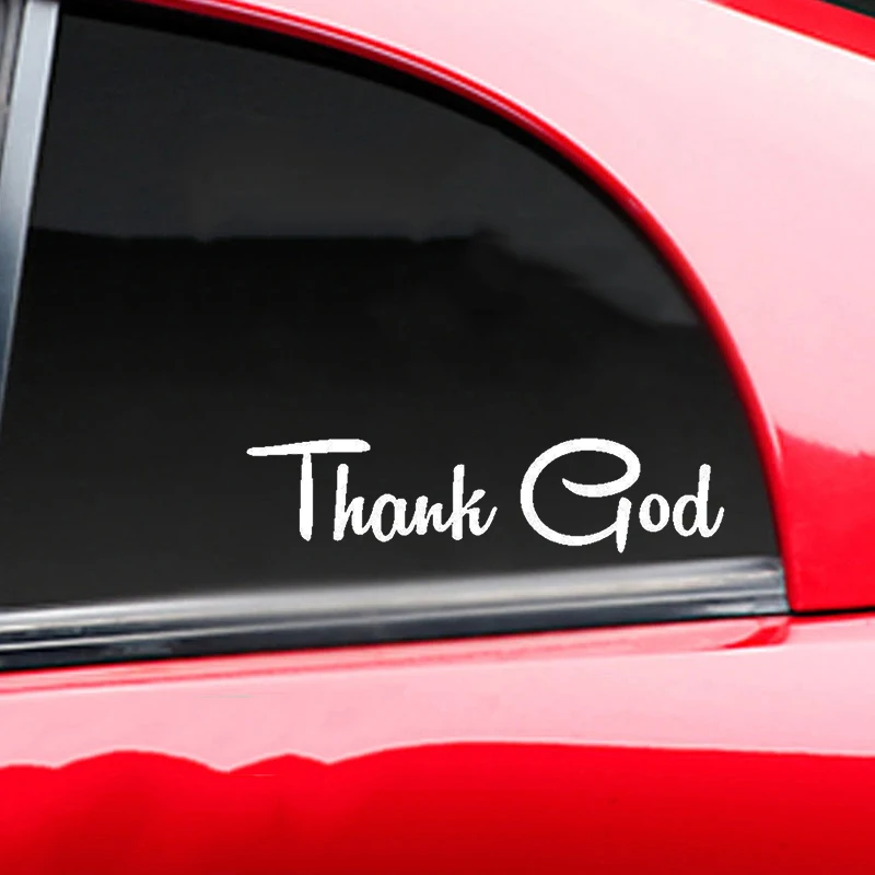 15*3.6cm Thank God Christian Religious Religion Church Jesus Car Accessories Car Window Vinyl Decal car Stickers