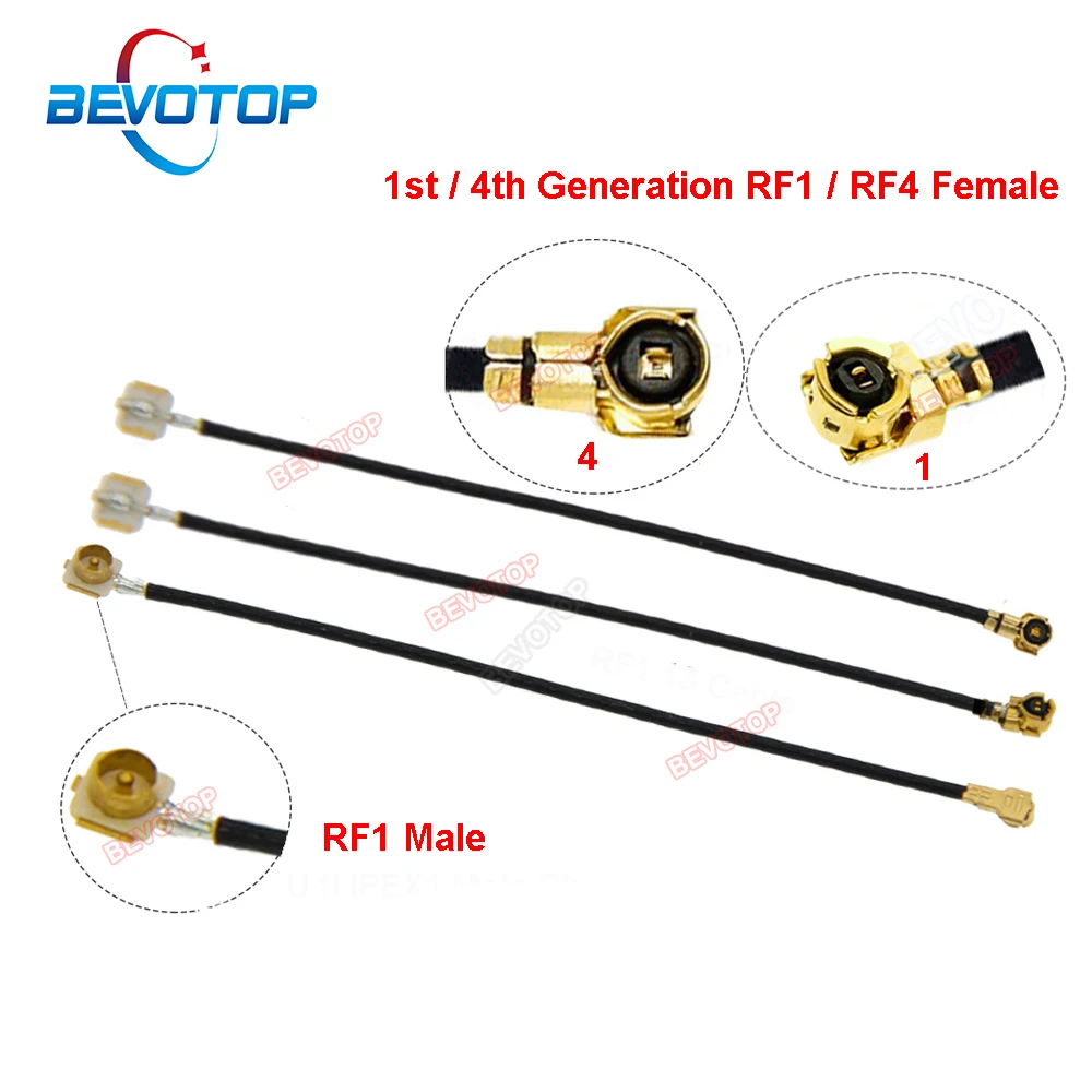 1PCS U.fl IPX-1 Male to IPX-1 Female / IPX-4 MHF4 Female Jack Pigtail RF1.13 / RF0.81 IPX Jumper Antenna Extension Cable Cord