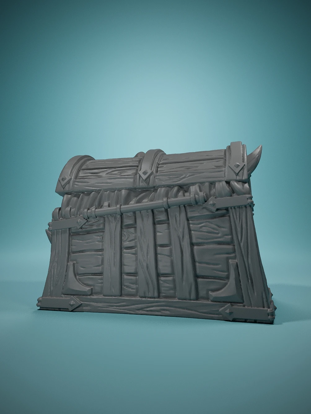 Treasure Chest Mimic Miniature Role Play Wargame Model,3D Unpainted Resin Model Treasure Chest Mimic For Kid Birthday Gift