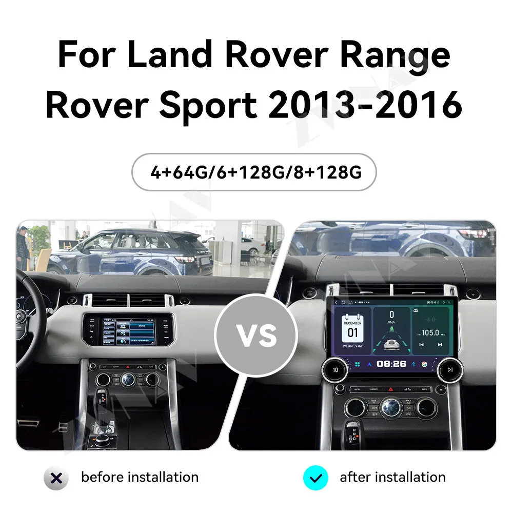 11.5inch Touch HD Screen Android 15 For Land Rover Range Rover Sport 2013-2016 Multimedia Player Stereo GPS Navigation Auto Radi
