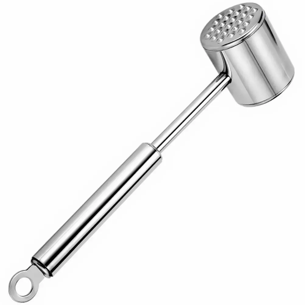 Heavy Duty Stainless Steel Meat Mallet Dual Sided Tenderiser Hammer for Steaks Chicken Pork Effective Tenderizing Without