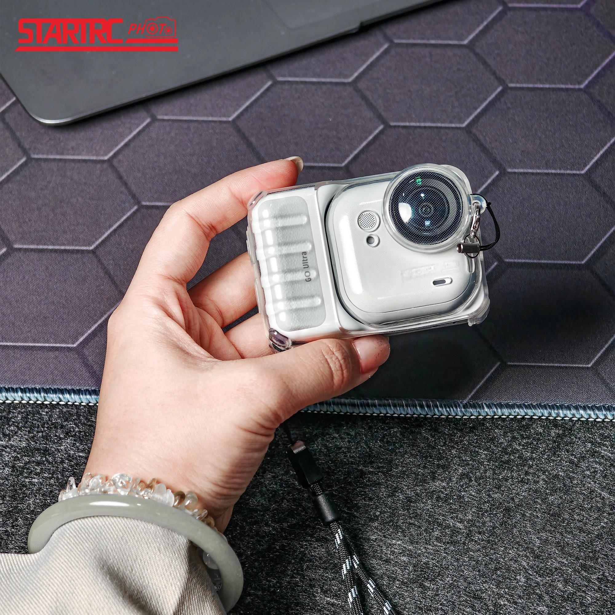 Protective Cover Case for Insta 360 Go Ultra Accessories Shockproof Anti-Scratch Washable Transparent Cover Anti-Slip Dustproof