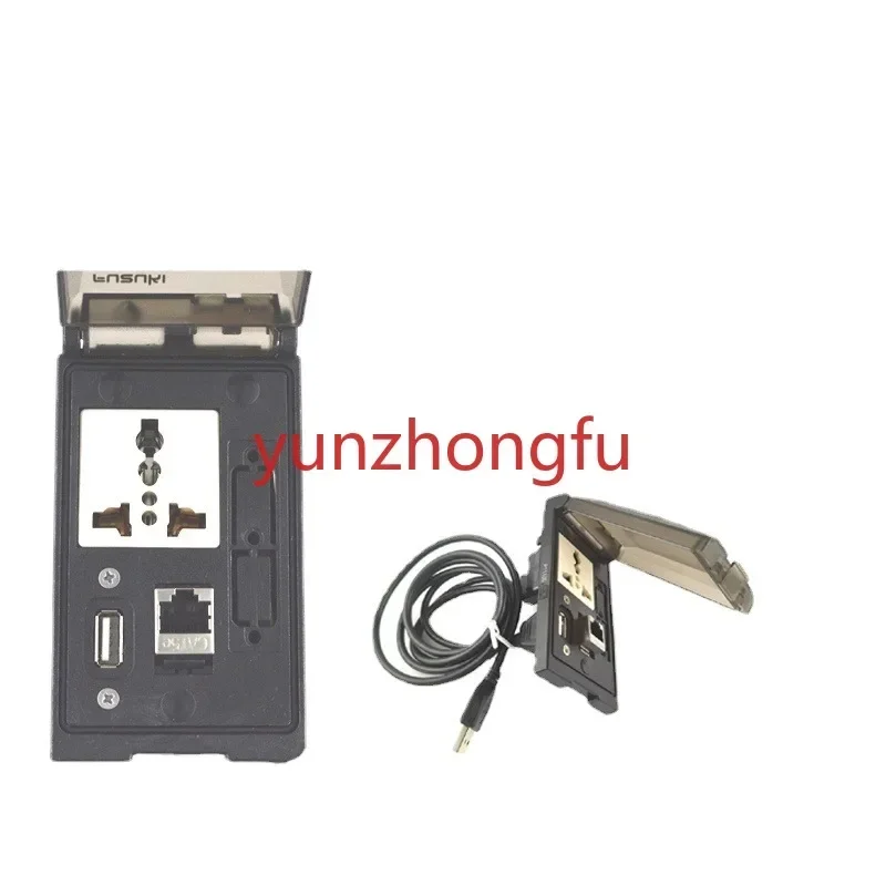 

P-11100 Communication Box Front Panel Interface Combination Socket USB RJ45 Network Port