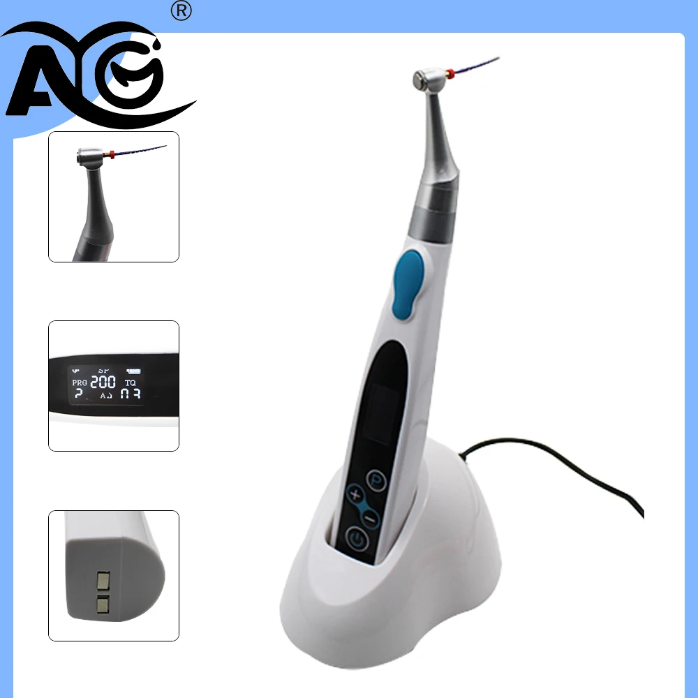 

AG EndoMotor 16:1 Dental Reduction Equipment Wireless Endo With LED Light Imported Motor Root Canal Instrument Dentist Tips