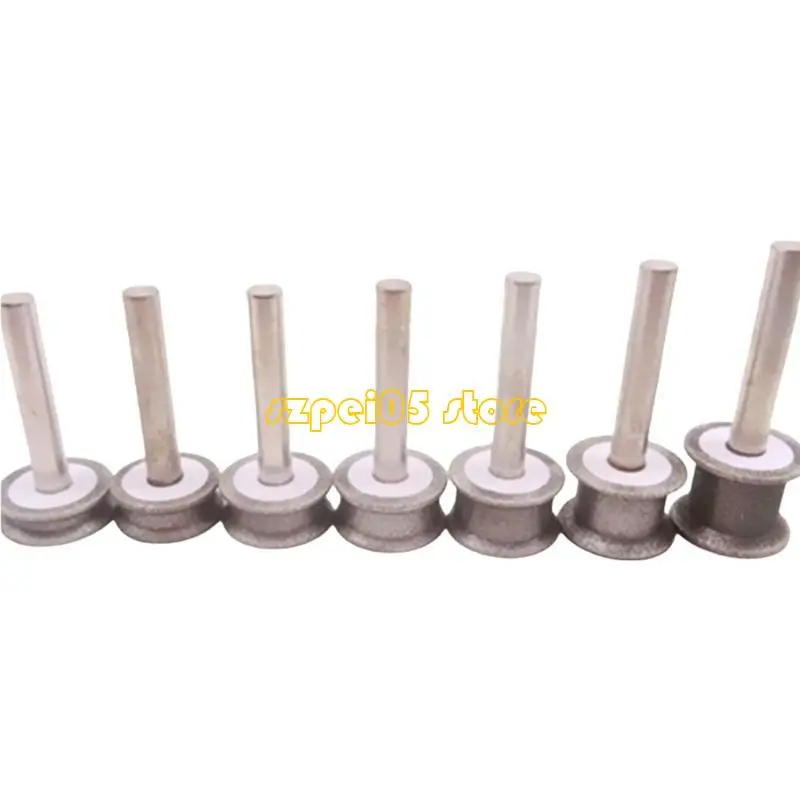 45be 2-12mm kim cương lõm vào bánh xe để đánh bóng các cạnh tròn và bề mặt cong trên các jades thủy tinh với thân 6 mm