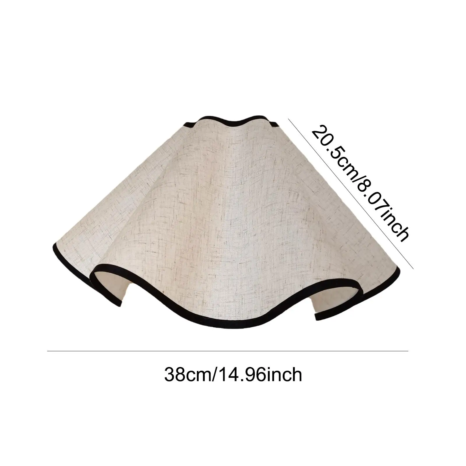 Table Lamp Shade Linen Petal Lampshade Decorative Desk Light Cover Modern Bedroom Lamp Shade for Home Dorm Office