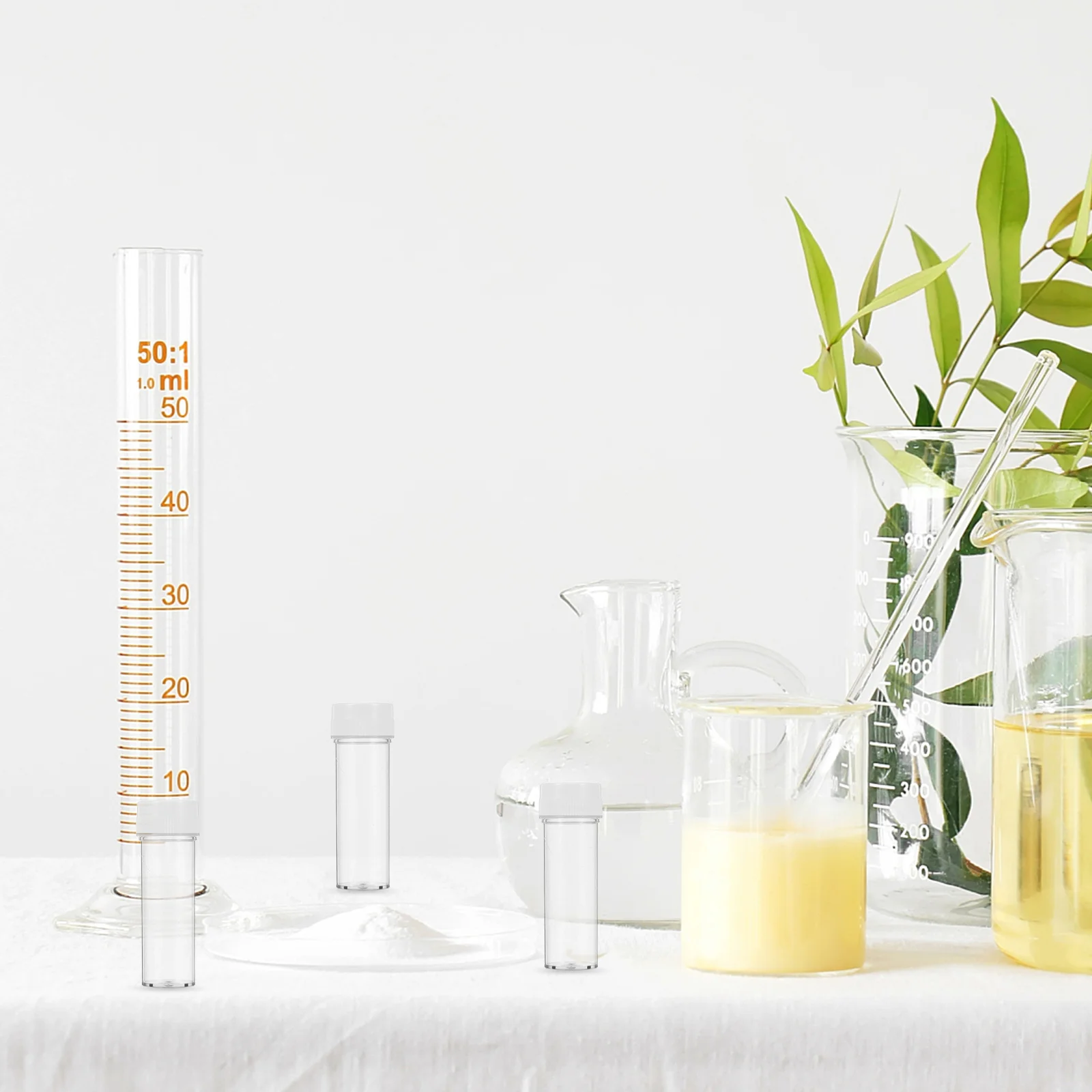 

50Pcs Clear Plastic Propagation Tubes Sample Storage Containers Easy Operation for Laboratory Experiments and Growth