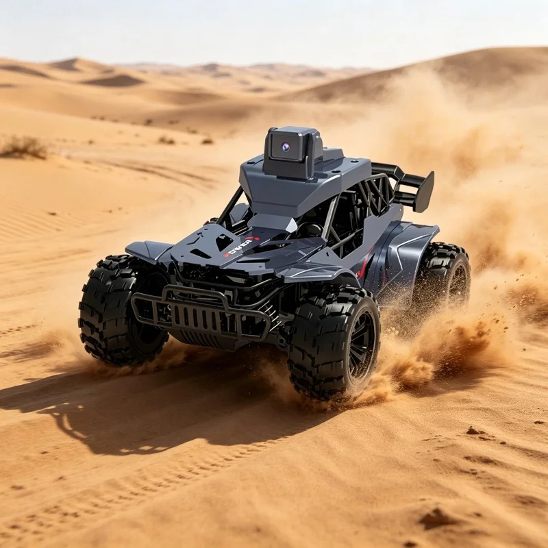 RC Off-Road Car with HD Real-Time Camera, Alloy High-Speed Remote Control Vehicle, Outdoor Racing Toy Gift for Kids
