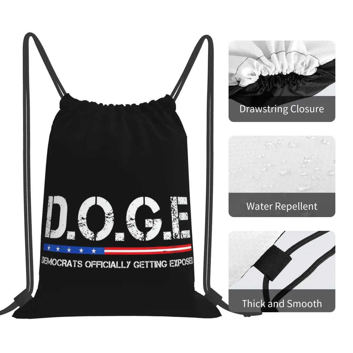DOGE Doge Democrats Officially Getting Exposed Backpacks Multi-function Drawstring Bags Sports Bag Book For Man Woman School