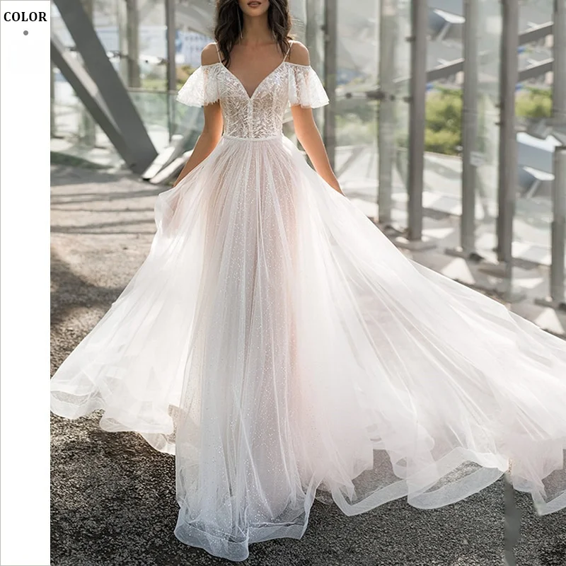 

Spring 2025 plus Size Wedding Dress Lace Flower One Shoulder Women's Style Long Skirt Princess Gown Slimming Effect Fat Ladies