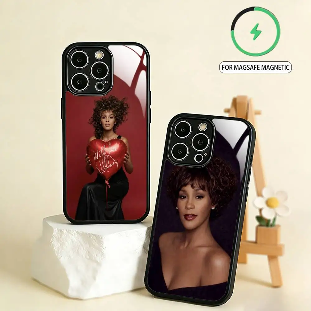 

The V-Voice W-Whitney Houston Phone Case For iPhone17,16,15,14,13,12,11 Plus,Pro Max Magnetic For Magsafe Wireless Charging