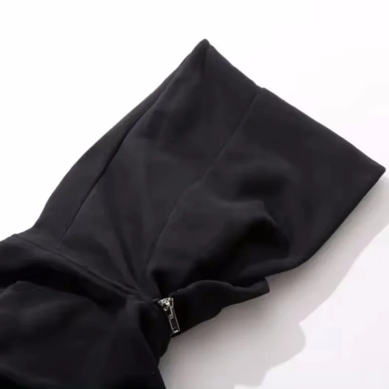 Novos moletons masculinos com zíper cardigan harajuku preto sweatshirts swag estilo skate hip hop streetwear com capuz casaco