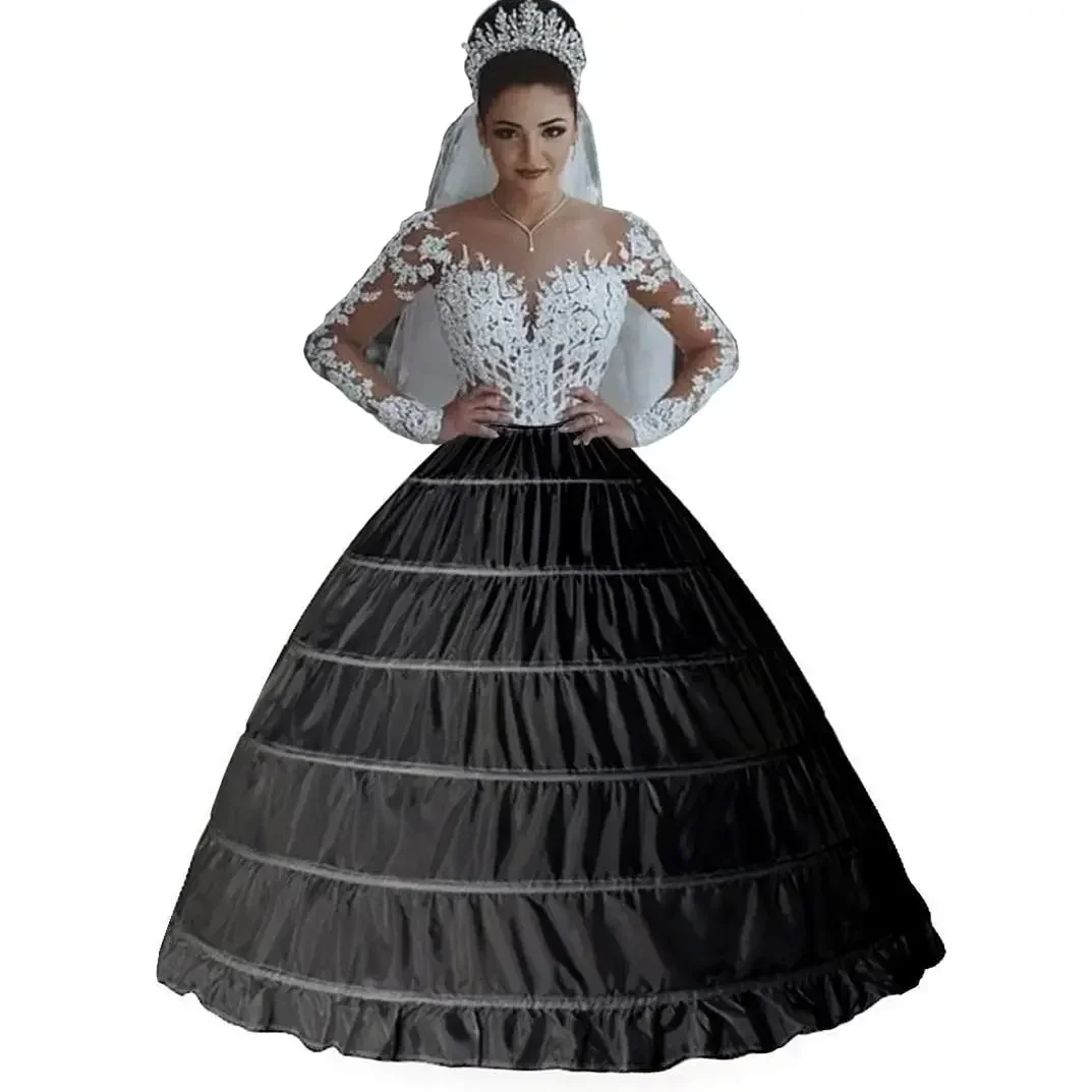 

Женская кринолиновая нижняя юбка с половиной комбинезона, юбка с 5 обручами, бальное платье с 5 оборками, нижняя юбка для свадебного платья