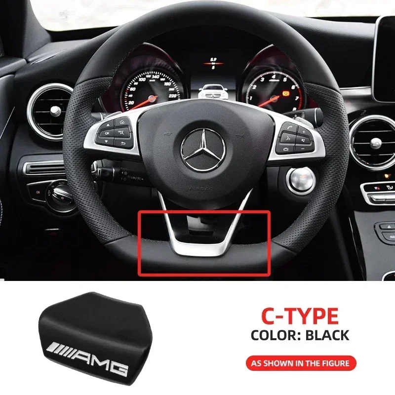 ل AMG شعار عجلة القيادة ملصق شعار السيارة غطاء الداخلية ملصق مائي ل AMG مرسيدس بنز GLC GLA W204 W205 W212 W213