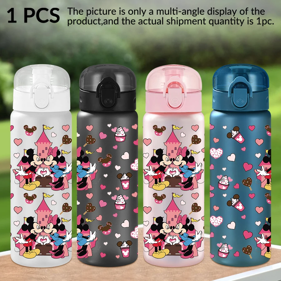 

1Pc Disney, Mickey Minnie, Castle Pattern 26oz Plastic Water Bottle, Outdoor Sports Water Cup Birthday/Homecoming Gift