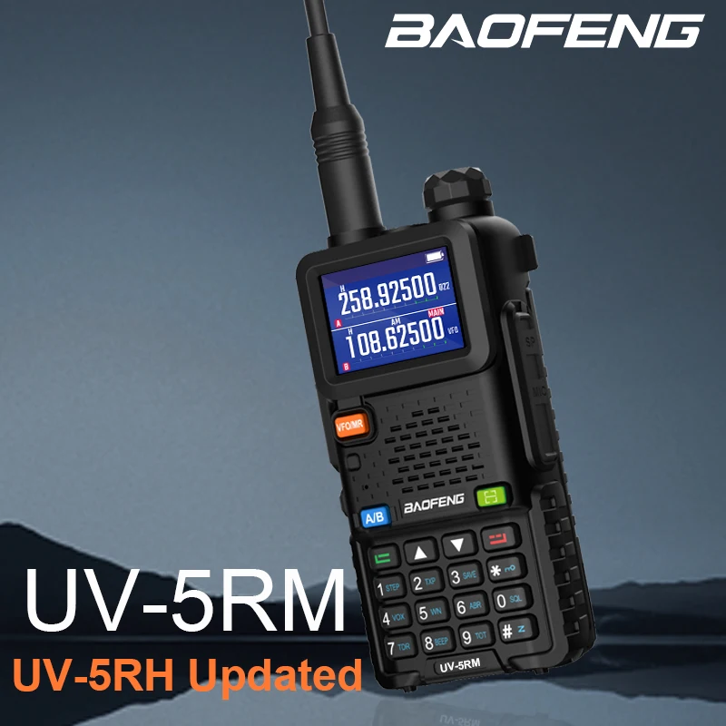 Baofeng UV-5RM Walkie Talkie 15W Air Band Wirless Copy Frequency Multi-Band AM FM 999CH Type-C NOAA Long Range Two Way Ham Radio