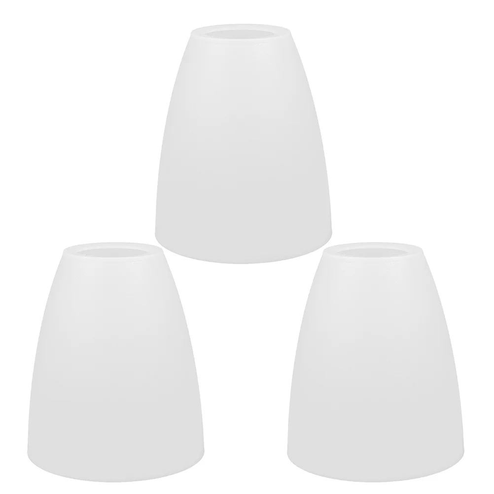 

3pcs Plastic Lampshades 32Mm White Flat Mouth Replacement Bowl Covers For Table Floor Wall Hanging Lamps Light Fixture Shades