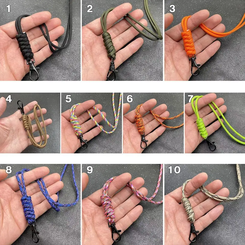 ใหม่ Self-Defense Survival กระเป๋าเป้สะพายหลัง Paracord พวงกุญแจ Parachute สายไฟ Lanyard Rotatable BUCKLE Key RING