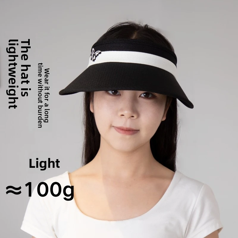 

N&FNew Summer Sun Protection HatUPF50+Солнцезащитная шляпа с широкими полями и открытым верхом, защищающая от ультрафиолета, складная, для защиты лица от солнца.