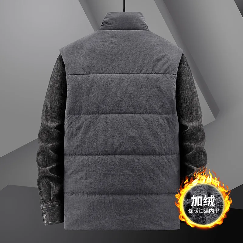 Men Winter Fleece Vest Thick Multi Pocket Sleeveless Work Jacket Outdoor Photography Fishing Waistcoat Plus Size M-6XL VT-378