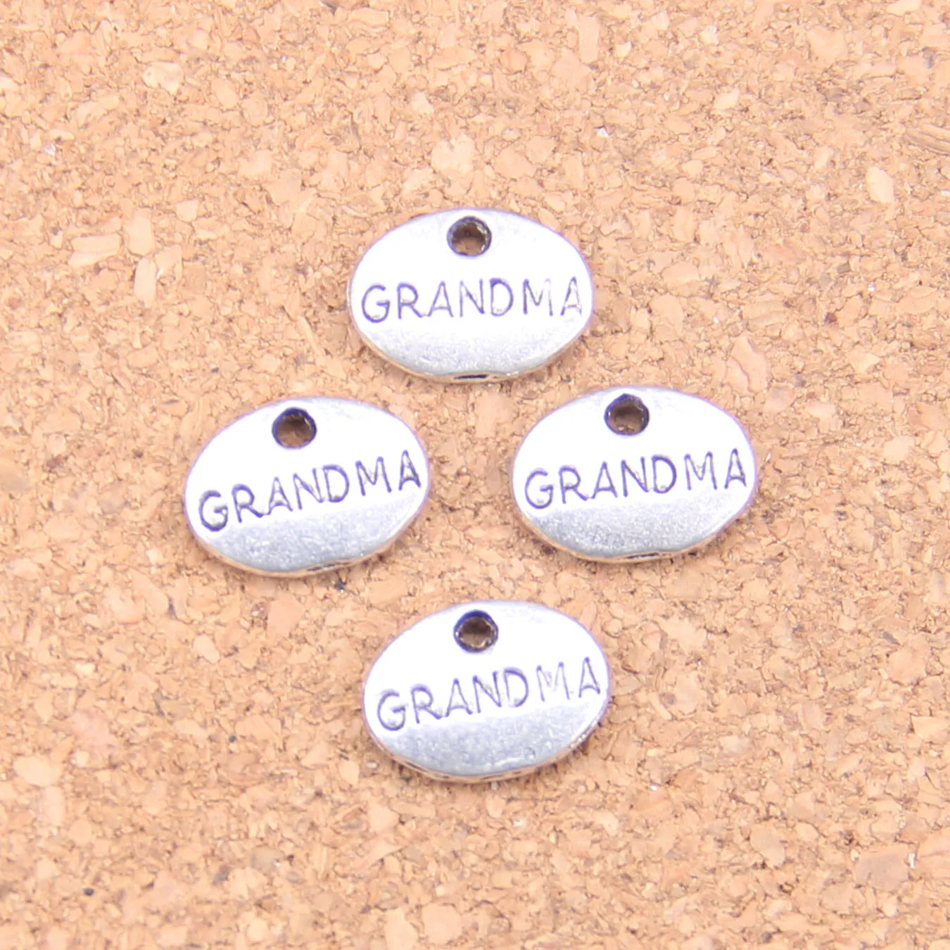 145pcs Charms Double Sided Grandma 11x8mm Antique Pendants,Vintage Tibetan Silver Jewelry,DIY For Bracelet Necklace