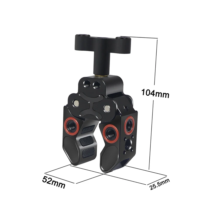 Super Crab Clamp Magie Arm Clip 1/4 3/8 ARRI Loch für Stativ Einbeinstativ Flash Halterung Monitor Arm Kamera Käfig Rig zange 15-40mm – Detail 19