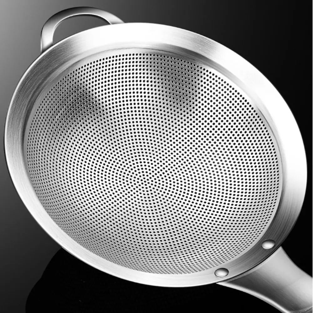 304 Stainless Steel Stainless Steel Strainer Long Handle Anti-scald Fine Mesh Filter Spoon Food Grade Heat Resistant