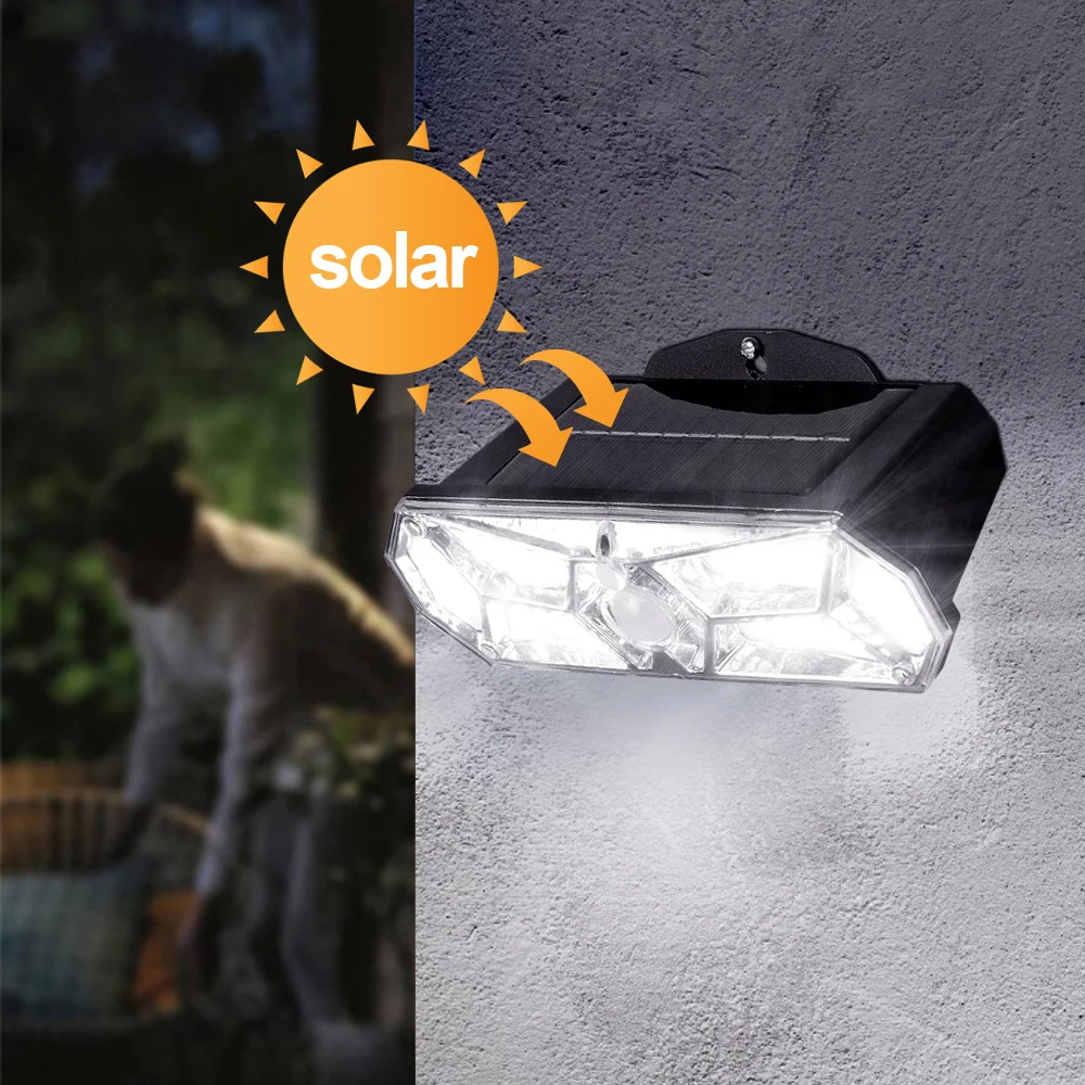 Outdoor Solar Lights Motion Sensor Lights Sunlight Waterproof Wall Lamp Solar Street Sensor Light For Garden