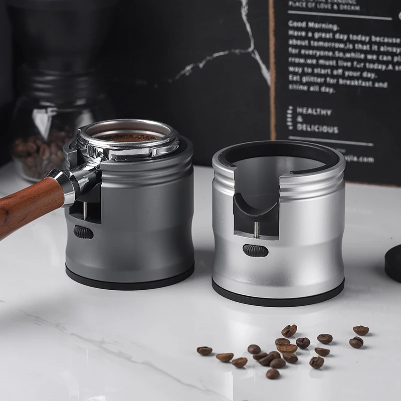 Aluminium Alloy Adjustable Coffee Portafilter Tamper Stand 51mm 53mm 58mm Height Tamping Station Base