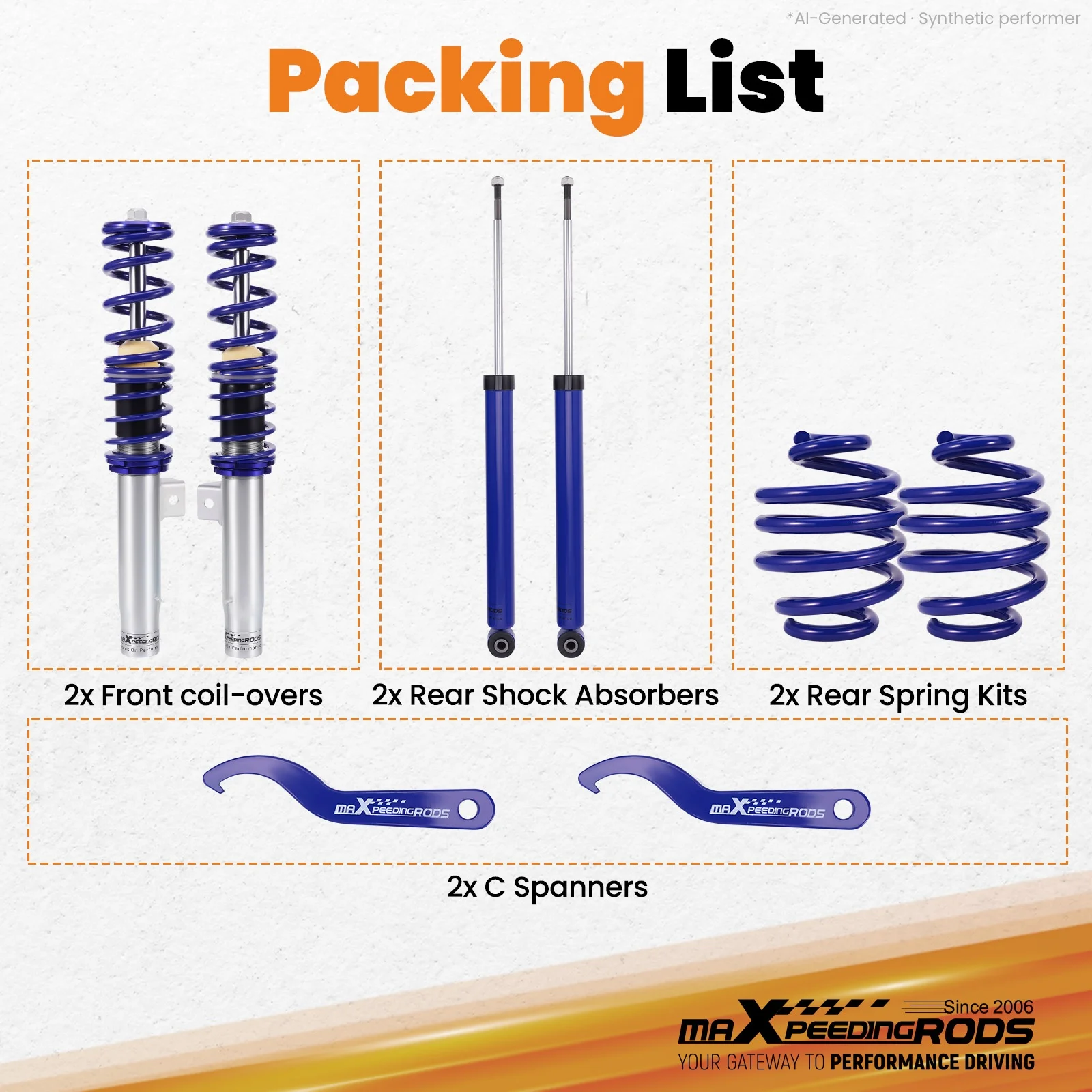 4pcs Coilovers Lowering Shock Kit for BMW E46 3 Series Saloon 316i 318i 320i 330d 325