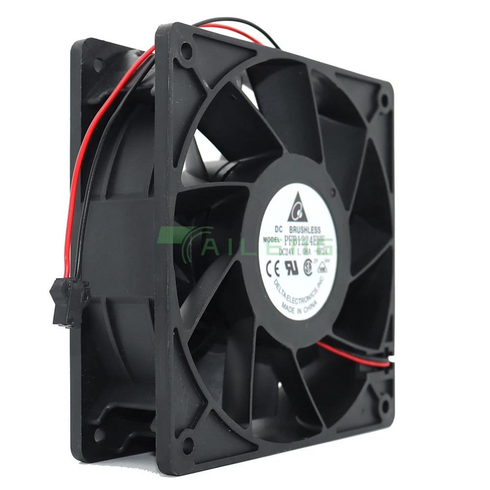 Imagem -03 - Ventilador de Refrigeração Delta-server Pfb1224ehe 6f24 12038 12cm dc 24v 1.08a 120x120x38 mm Novo