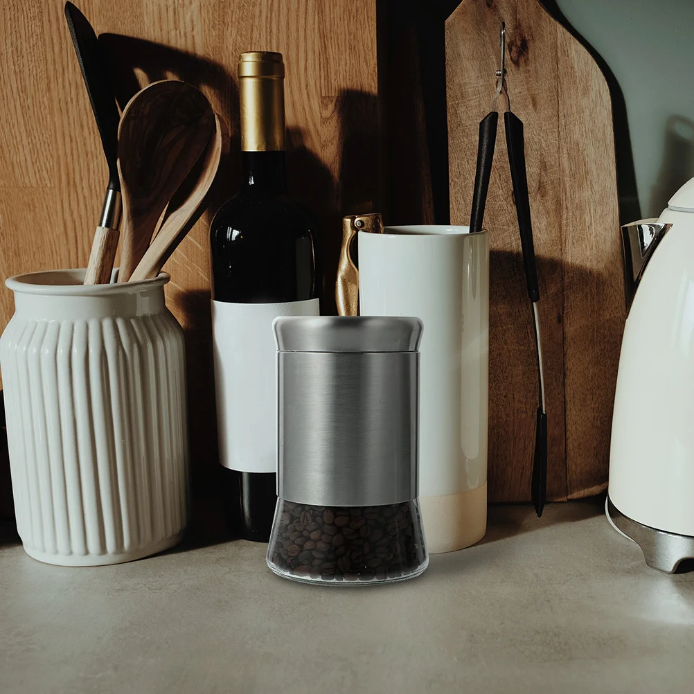 

Sealed Stainless Steel Jar Kitchen Canister For Coffee Tea Sugar Dried Fruit Storage Household Food Container