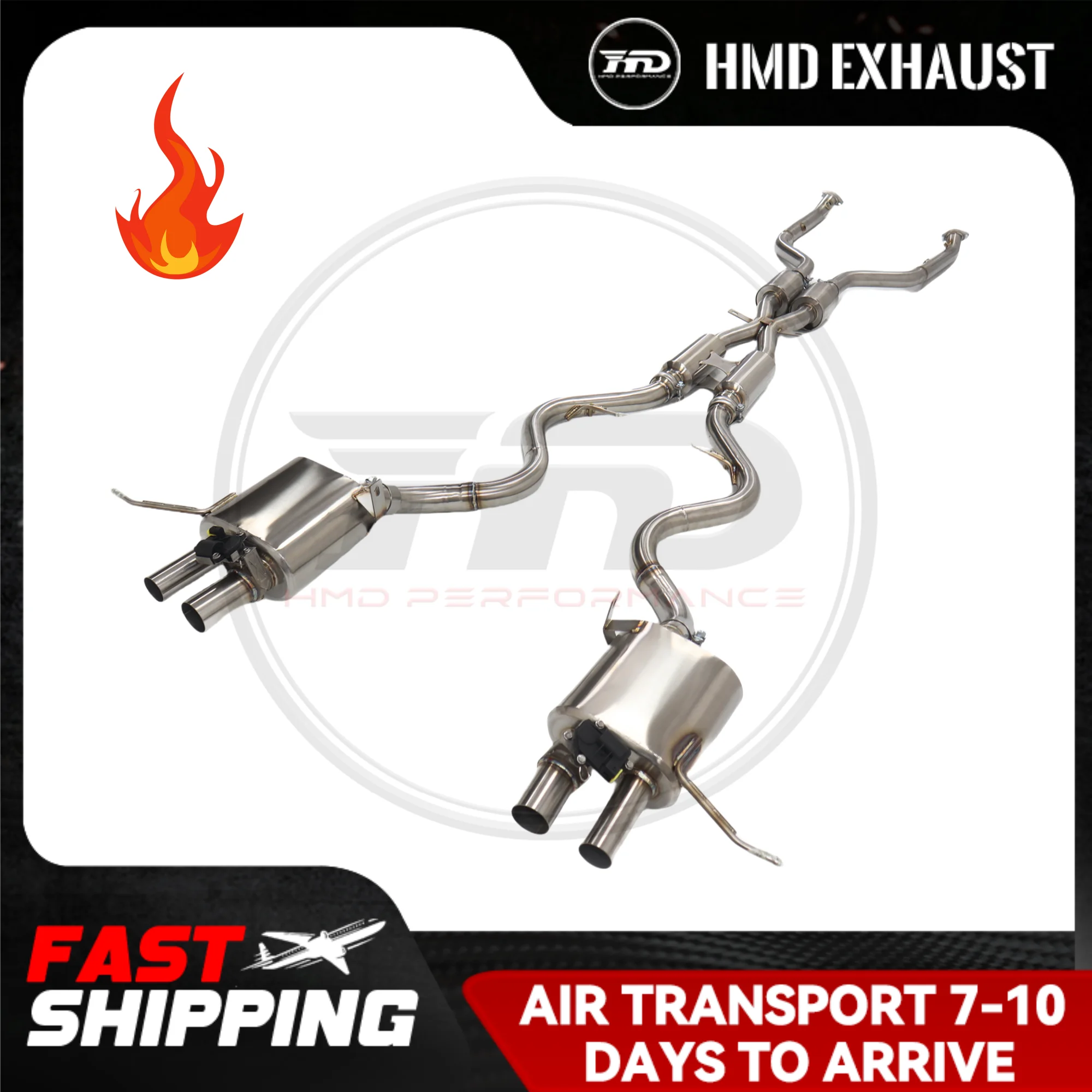 

High Flow Performance Catback For BMW E92 M3 Electronic Valve Muffler HMD Stainless Steel Exhaust System Car Parts