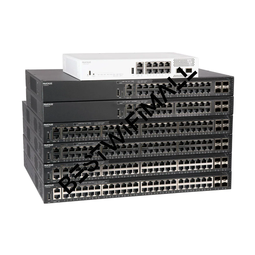 Conmutadores Ethernet RUCKUS ICX 8200 Conmutador de acceso apilable de nivel básico + Clase empresarial, 8 puertos 25 GbE, PoE++ (802.3bt), VXLAN