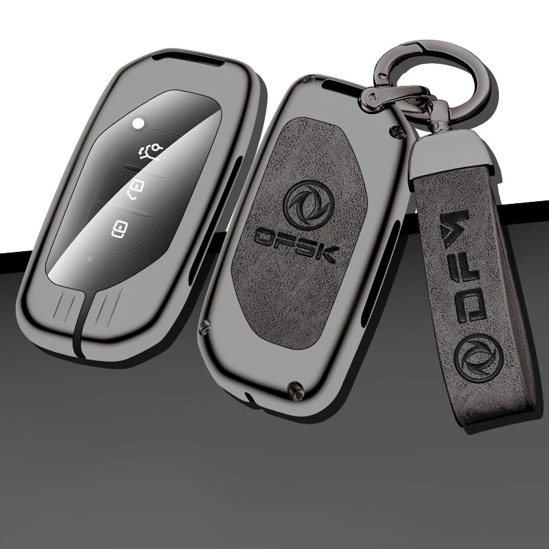 Car Remote Key Case Cover Holder Shell for Dongfeng T5evo T5l Protector Key Buckle Bag Set Keychain Auto Interior Accessories